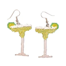 2D Margarita Earrings with Hypo-Allergenic Ear-Wires