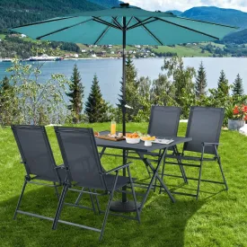 5pc Patio Dining Furniture Set - Gray