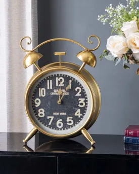 'Antiquite' Rustic Gold Table Clock