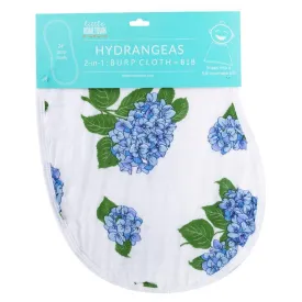 Baby Burp Cloth & Bib Combo: Hydrangeas