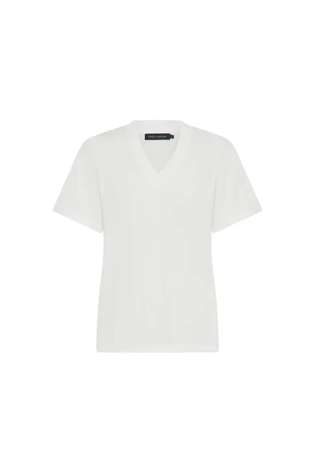 Camilla and Marc Laufey V-Neck Tee - White