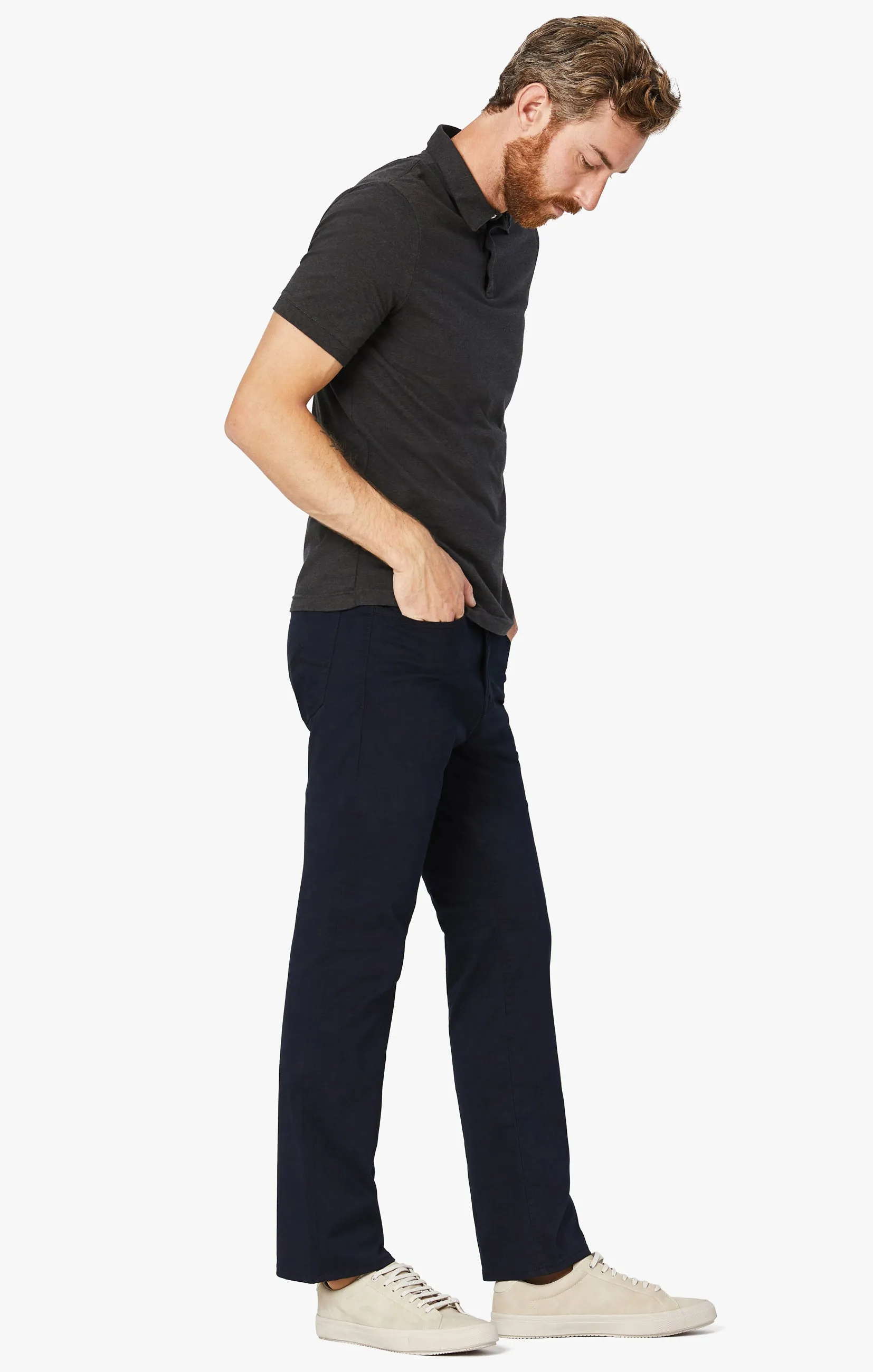 Charisma Relaxed Straight Pants in Navy Twill