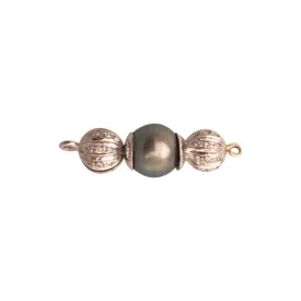 CLASP - GRAY PEARL, DIAMOND IN 18K WHITE GOLD