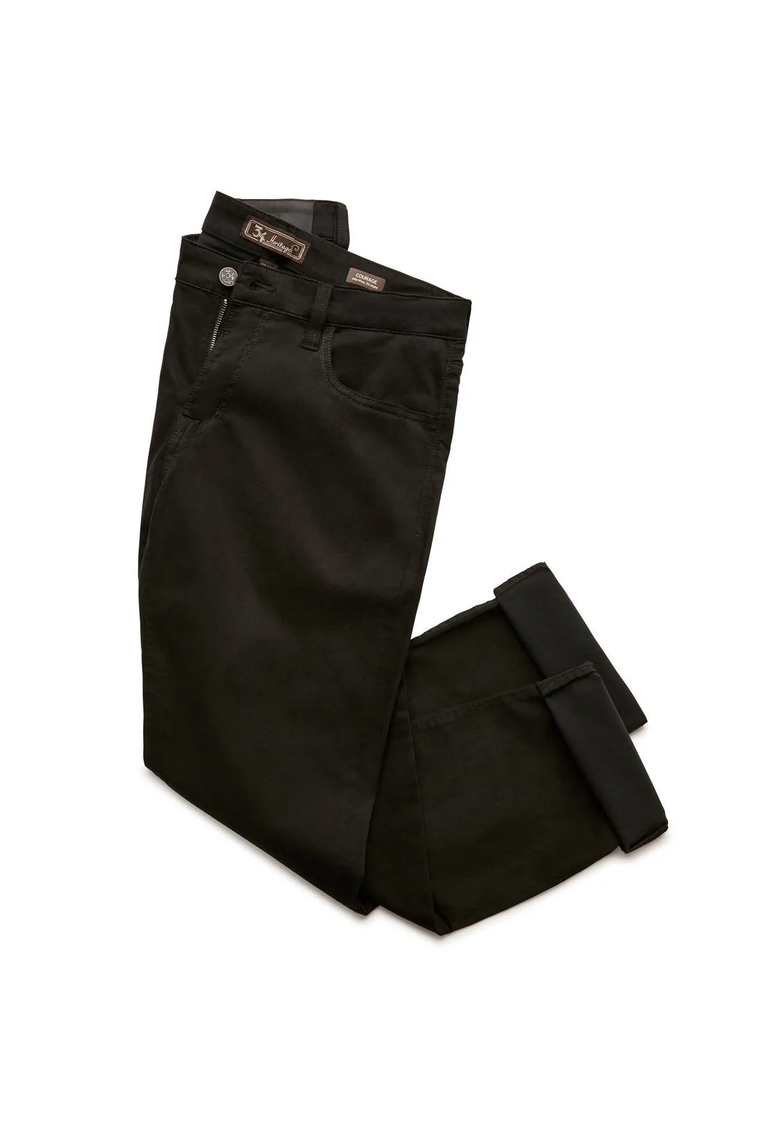 Courage Straight Leg Pants in Black Twill