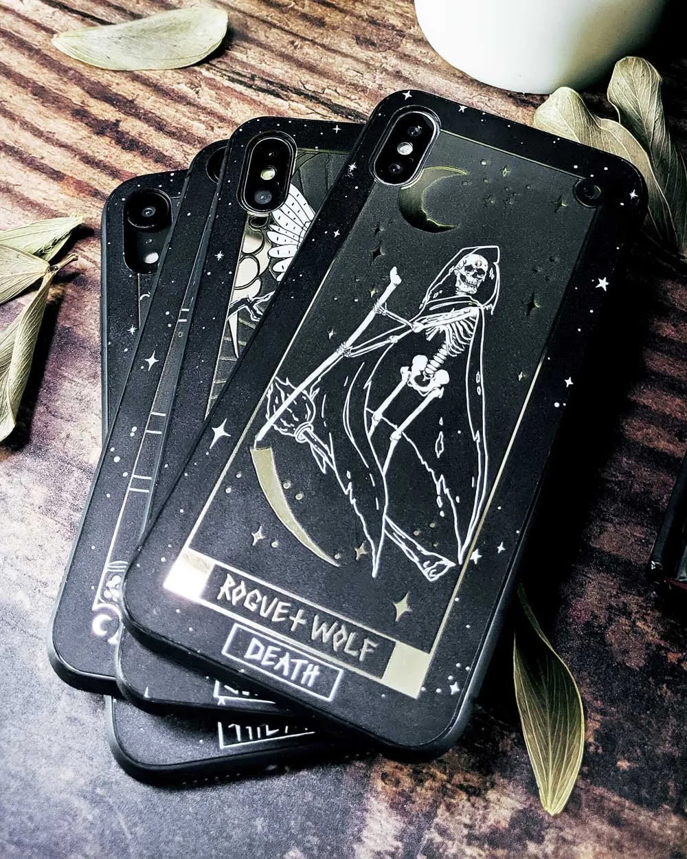 Death Tarot Phone Case - Mirror Gold Details