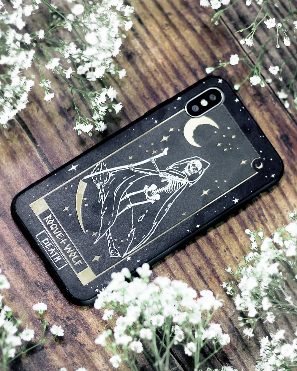 Death Tarot Phone Case - Mirror Gold Details