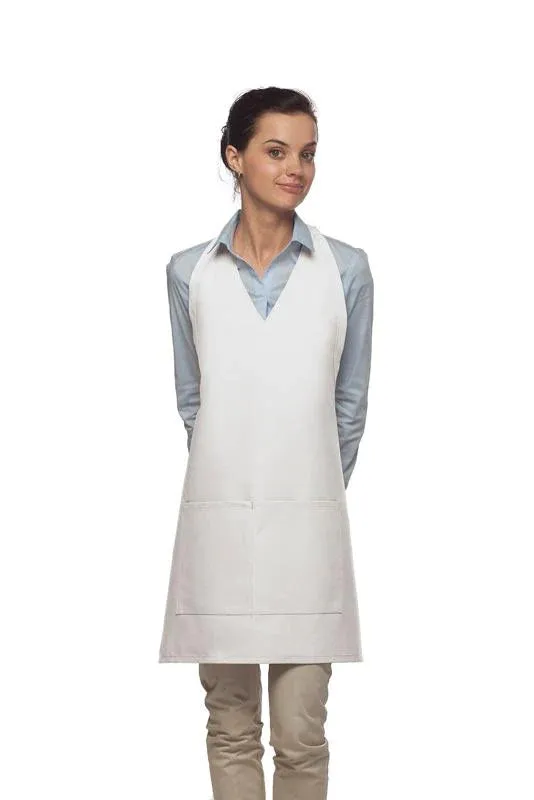 Deluxe V-Neck Adjustable Tuxedo Apron (2 Pockets)