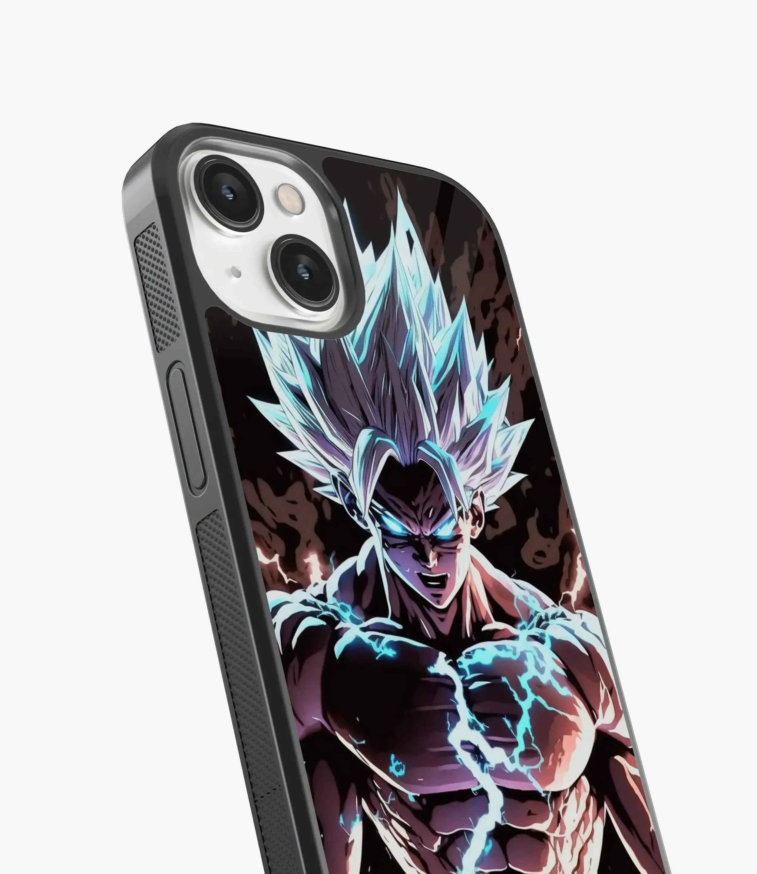 Electrifying Goku Glass Phone Case