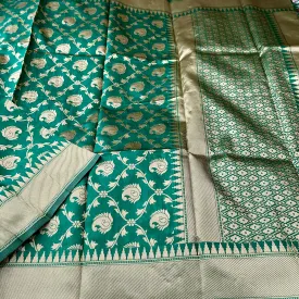 Emerald Green Banarasi Style Dupatta