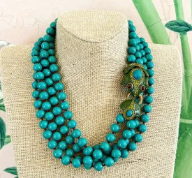 Fabulous &amp; rate J Crew green frog beaded necklace