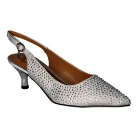 FERRYANNE-STEEL GRAY SATIN/RHINESTONES | L'AMOUR DES PIEDS