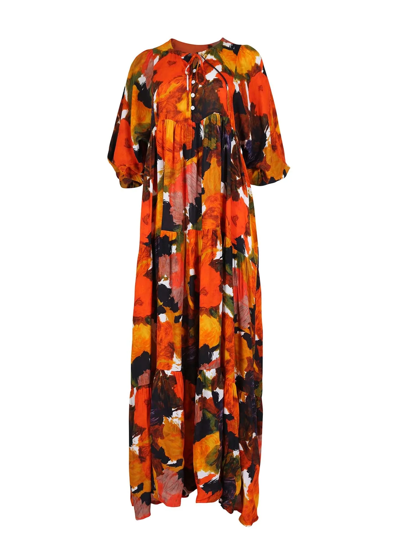 Fiorella Olivia Dress Orange in Viscose