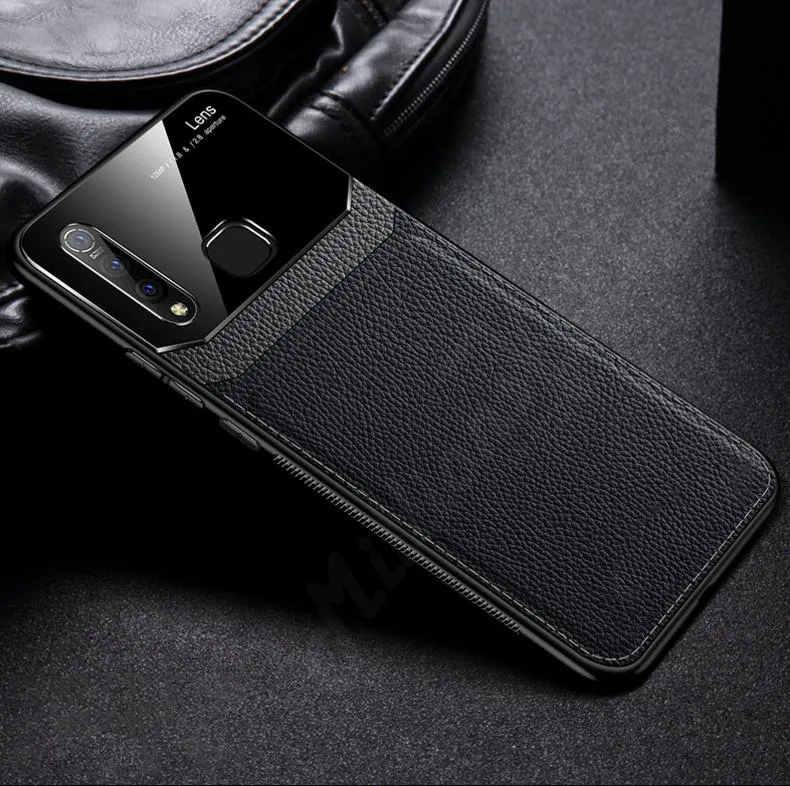 Galaxy M40 Sleek Slim Leather Glass Case