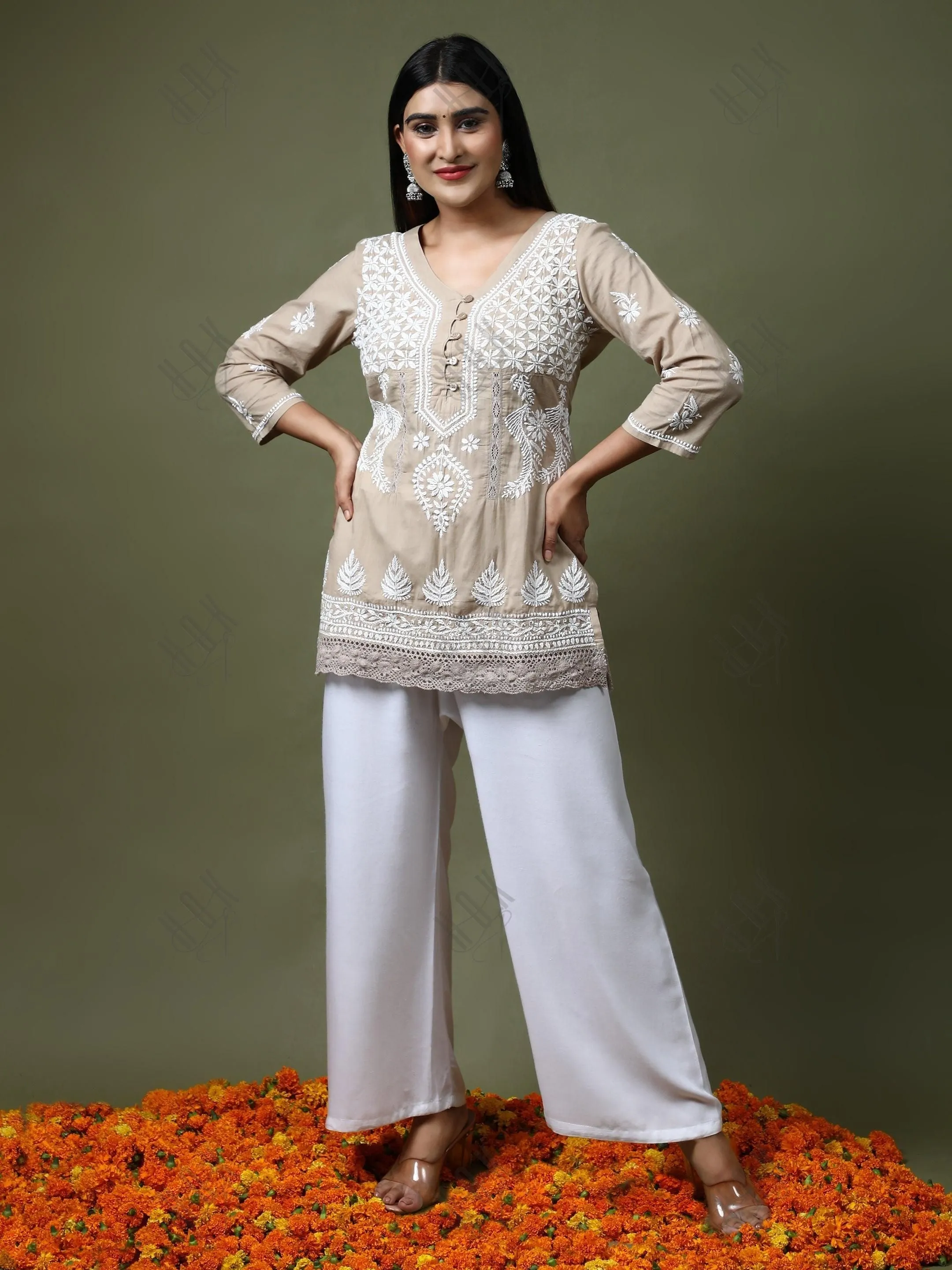 HOK chikankari Tunic for Women