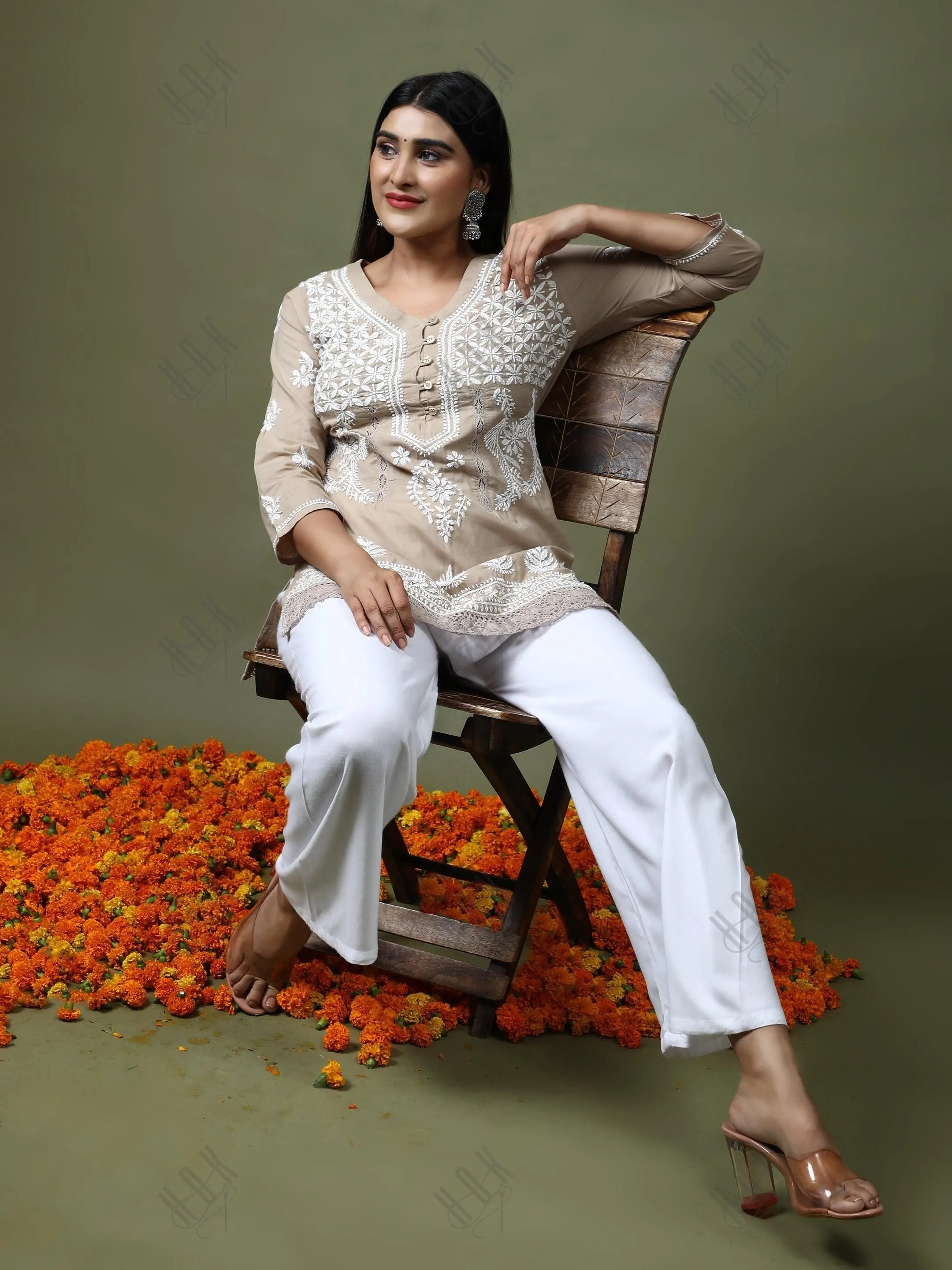 HOK chikankari Tunic for Women