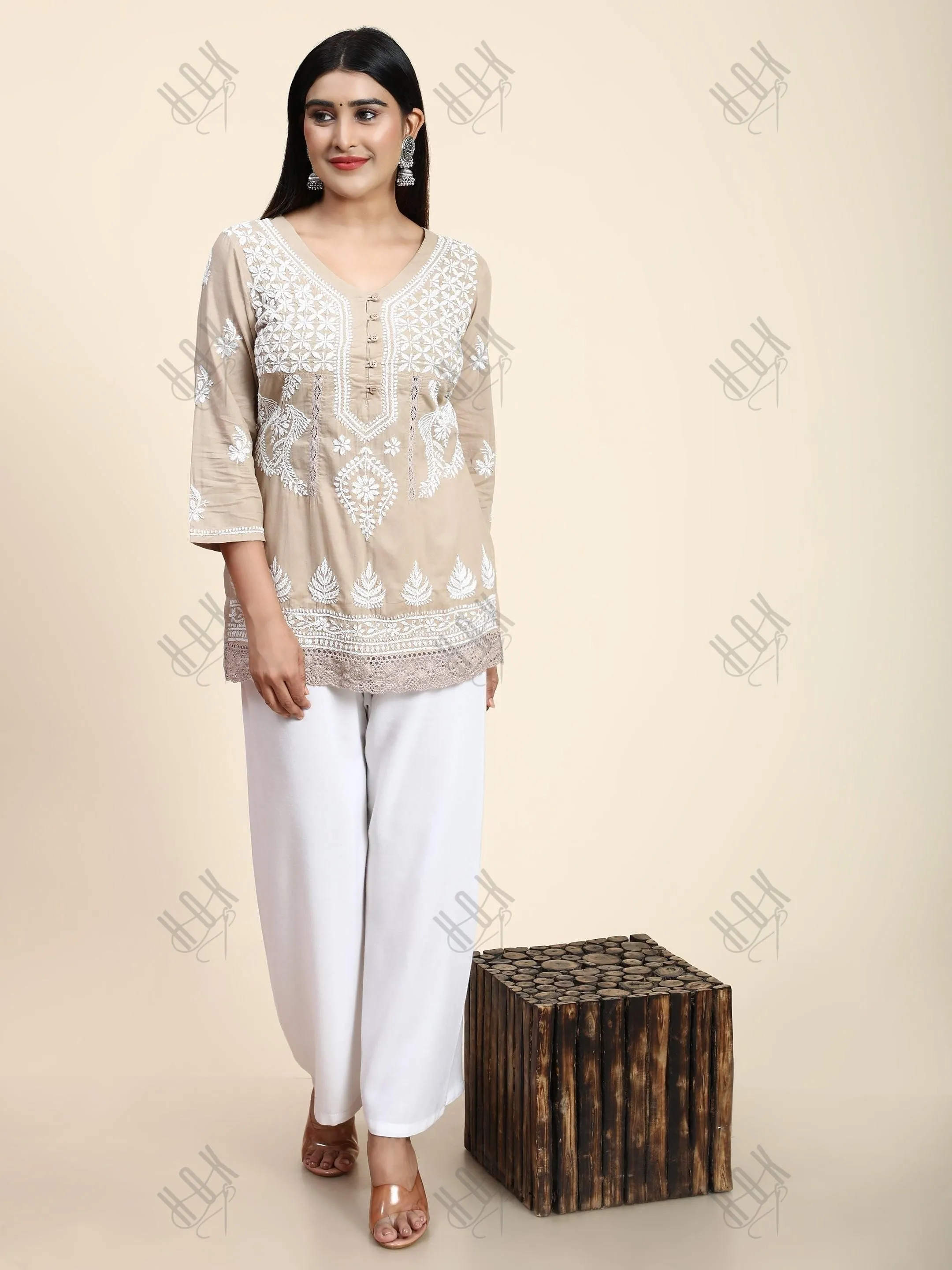 HOK chikankari Tunic for Women