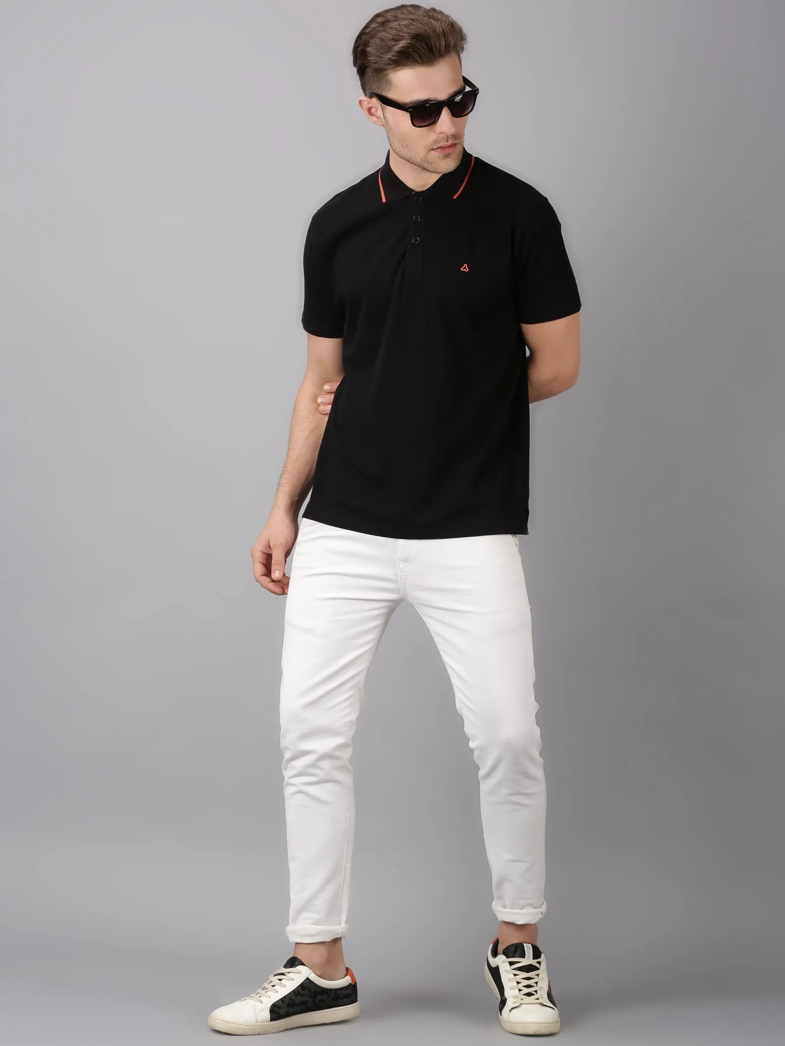 MEN'S BLACK SLIM FIT T.SHIRT