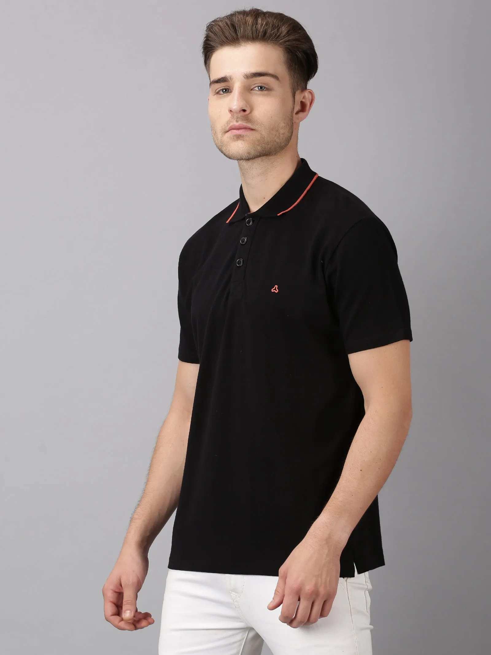 MEN'S BLACK SLIM FIT T.SHIRT