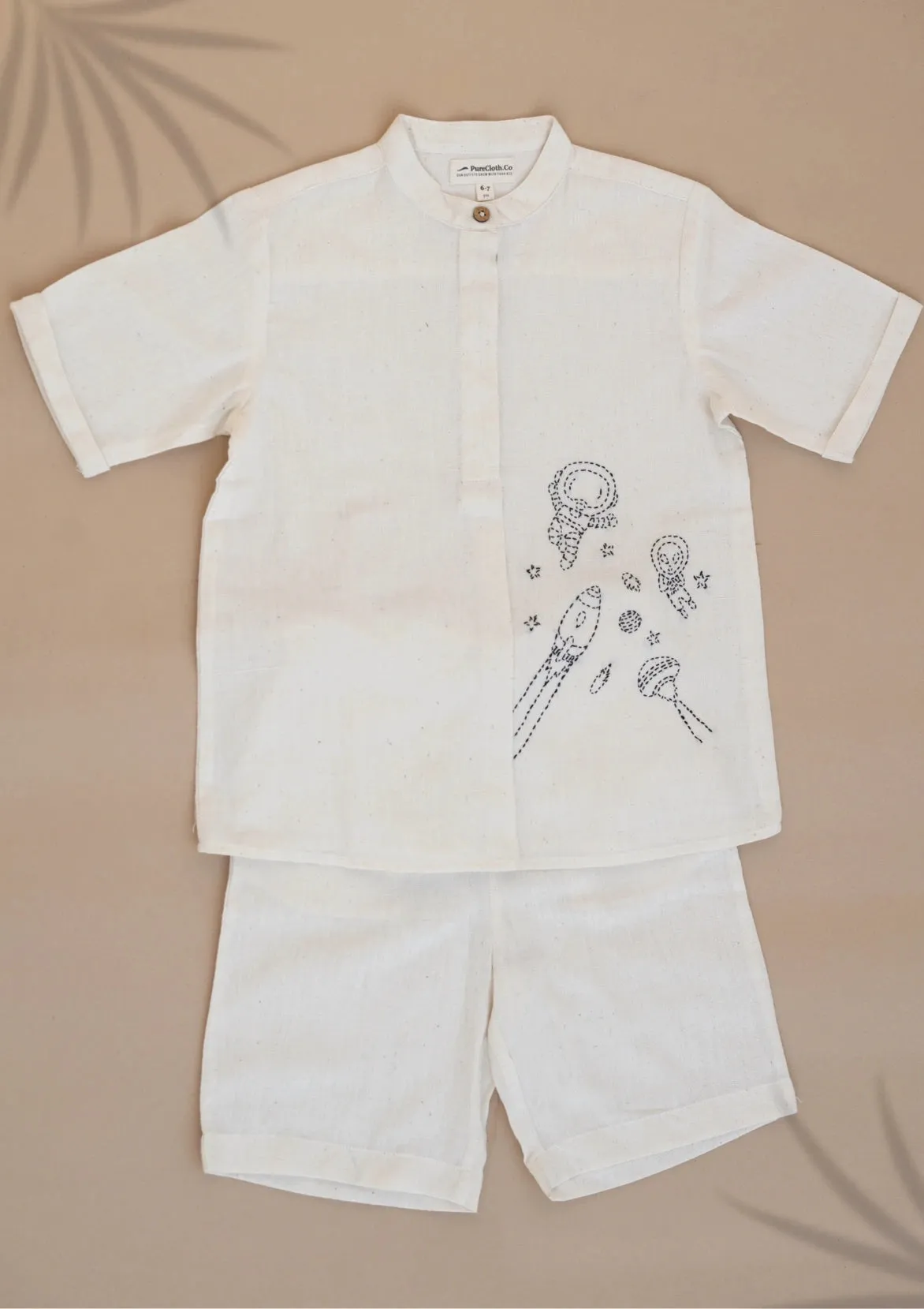 Organic Cotton Doodle Shirt and Cargo Shorts | Unisex | Kora