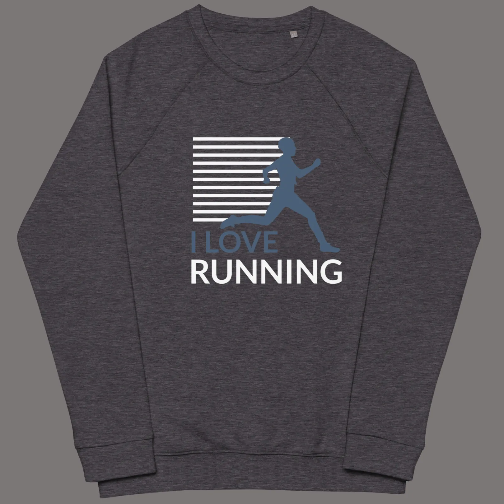 Runner’s Spirit: Cozy Organic Unisex Cotton Sweatshirt