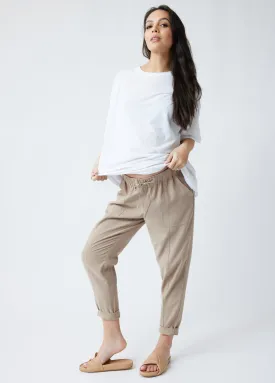 Twill Maternity Pants with Pockets